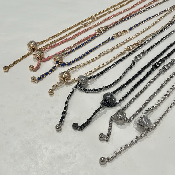 Unbranded adjustable chains: metal & faux leather + inserts available - Picture 3 of 13